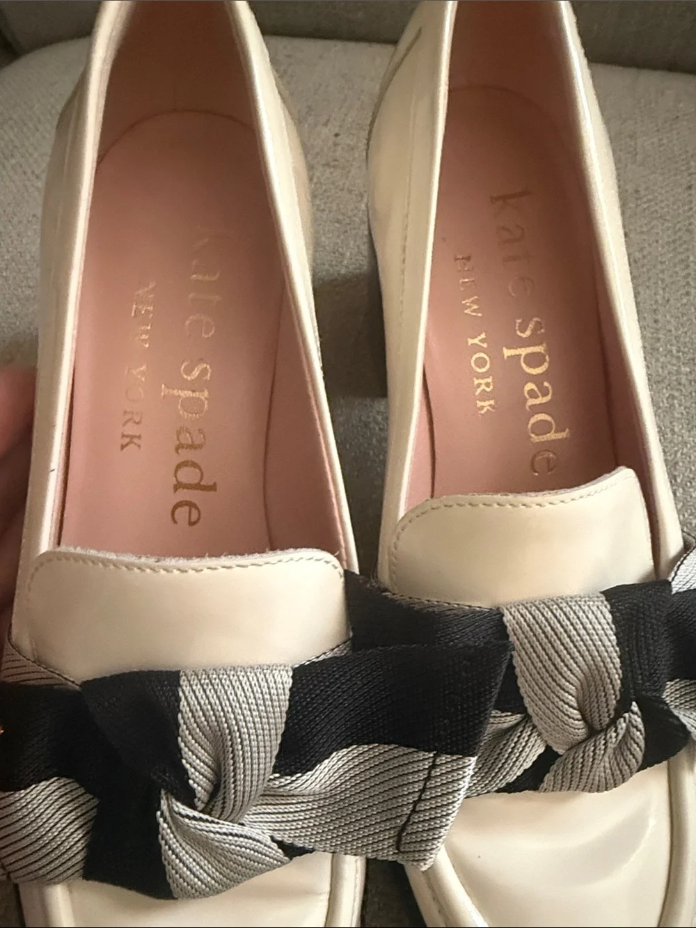 kate spade Leandra Heeled Loafer Bow Block